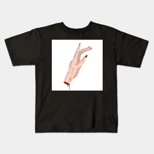 Creepy hand Kids T-Shirt by annet13